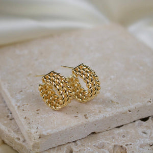 Tish Staci // Braided Texture Hoops