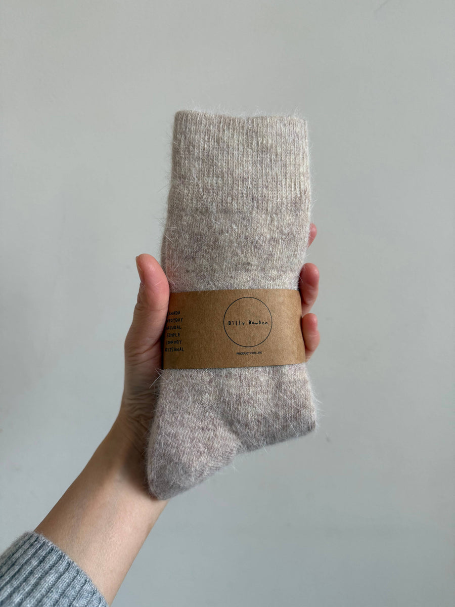 FLUFFY ANGORA SOCKS