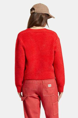 Brixton Town Cardigan Mars Red