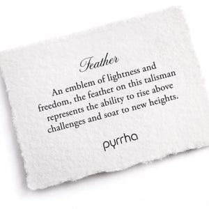 Pyrrha Talisman 14K Gold On Silver The Feather