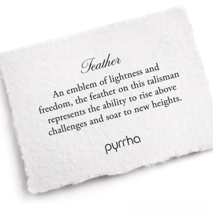 Pyrrha Talisman 14K Gold On Silver The Feather