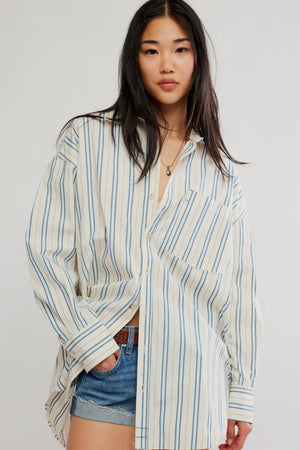 Free People Freddie Striped Shirt
