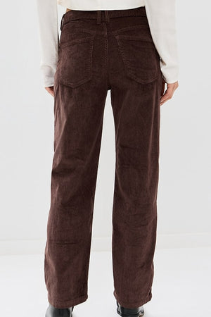 Free People Risk Taker Cord Straight Chocolate Truffle