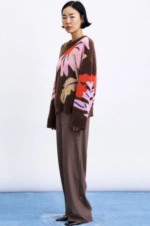 Frnch Kumano Sweater Chocolate