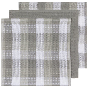 Danica Dishcloth Set/3 Check London Gray
