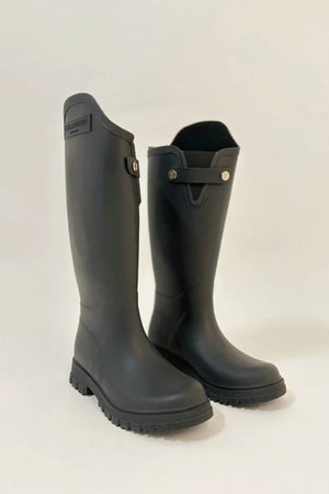 Ilse Jacobsen RUBSWIFT02 Asymmetric Rain Boot Black