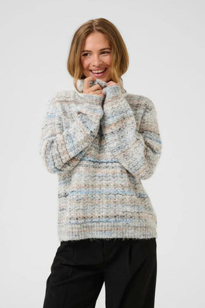 Culture CUmarble Rollneck Grey/Blue Mix