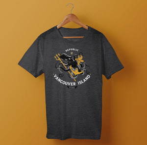 Republic Of Vancouver Island Tee Anchor Charcoal