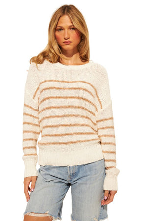John + Jenn Abel Sweater Fawn Stripe