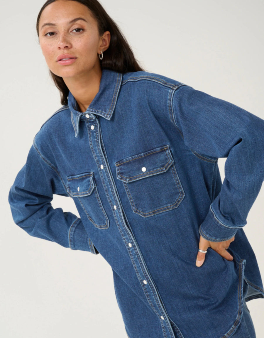 Kaffe KAsinem Denim Shirt Medium Blue Denim