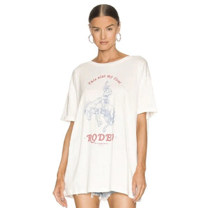 The Laundry Room First Rodeo Oversized Tee White