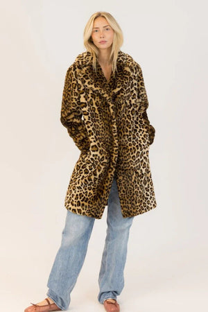 Lyla + Luxe Leopard Coat Animal