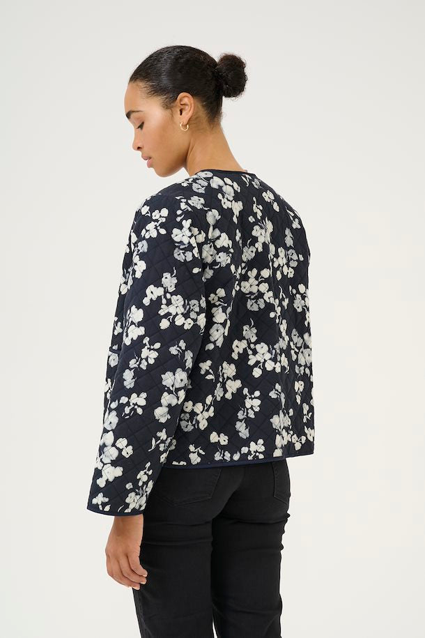 Kaffe KAvalia Jacket Marine Flower