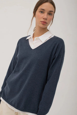 Mus and Bombon Nilo Sweater Navy