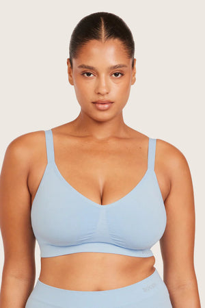 Boody Wireless Full Bust T-Shirt Bra Sky Blue
