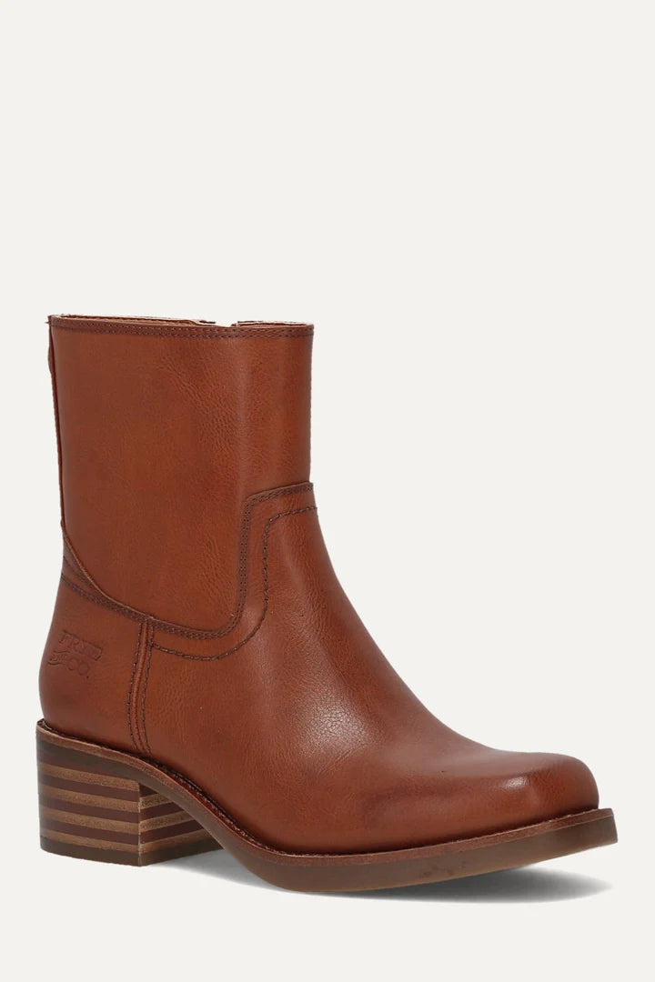 Frye & Co Miranda Low Zip Boot Whiskey