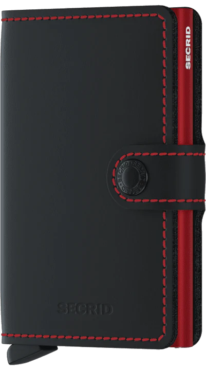 Secrid Mini Wallet Matte Black and Red