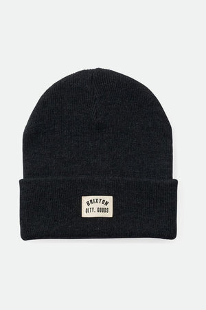 Brixton Woodburn Watch Cap Beanie Washed Black