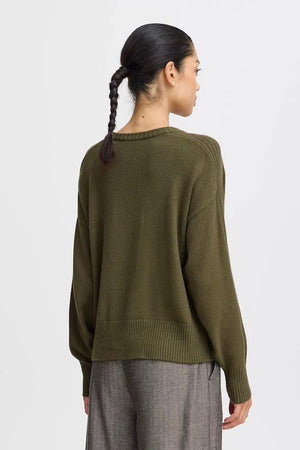 B Young BYmanina Short Jumper Olive Night