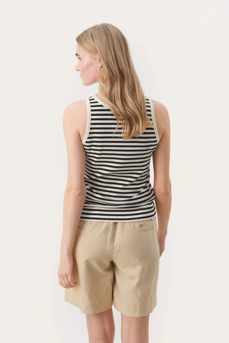 Part Two GreciaPW Top Dark Navy Stripe