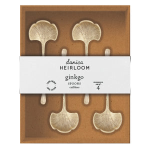 Danica Set/4 Spoons Ginkgo Gold