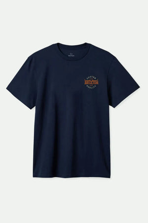 Brixton Gibson S/S Standard T-Shirt Washed Navy Worn Wash