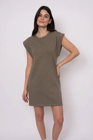 RD Style Kennedy Extended Shoulder Crew Neck Smokey Olive