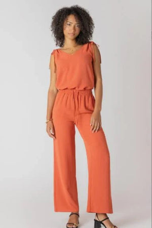 Room 34 High Waist Flowy Wide Leg Pants Copper