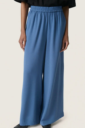 Soaked In Luxury SLShirley Wide Leg Pants Bijou Blue