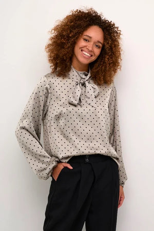 Kaffe KADonna Shirt Steeple Gray/Black Dot