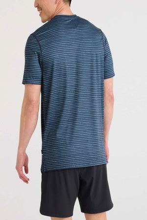 SAXX All Day Cooling Tee Navy Marker Stripe