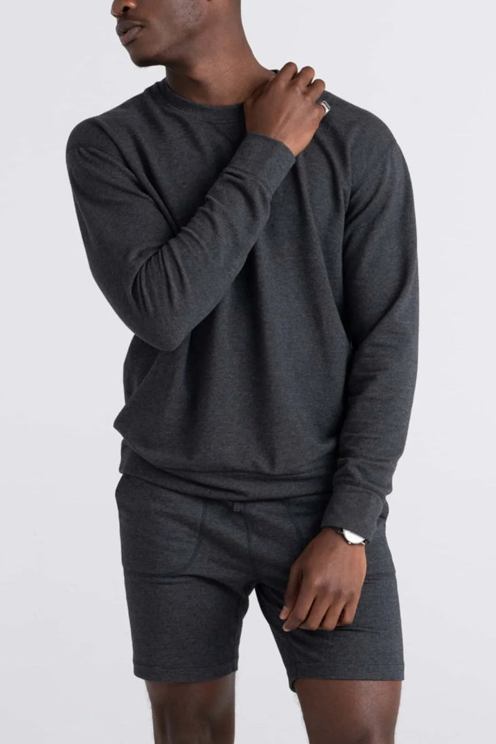SAXX 3Six Five LS Crew Sweatshirt Black Heather