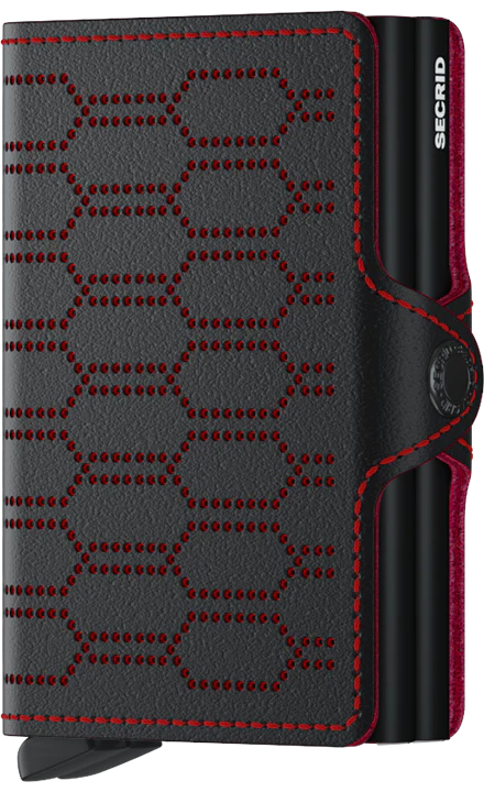 Secrid Twin Wallet Fuel Perforated Black-Red