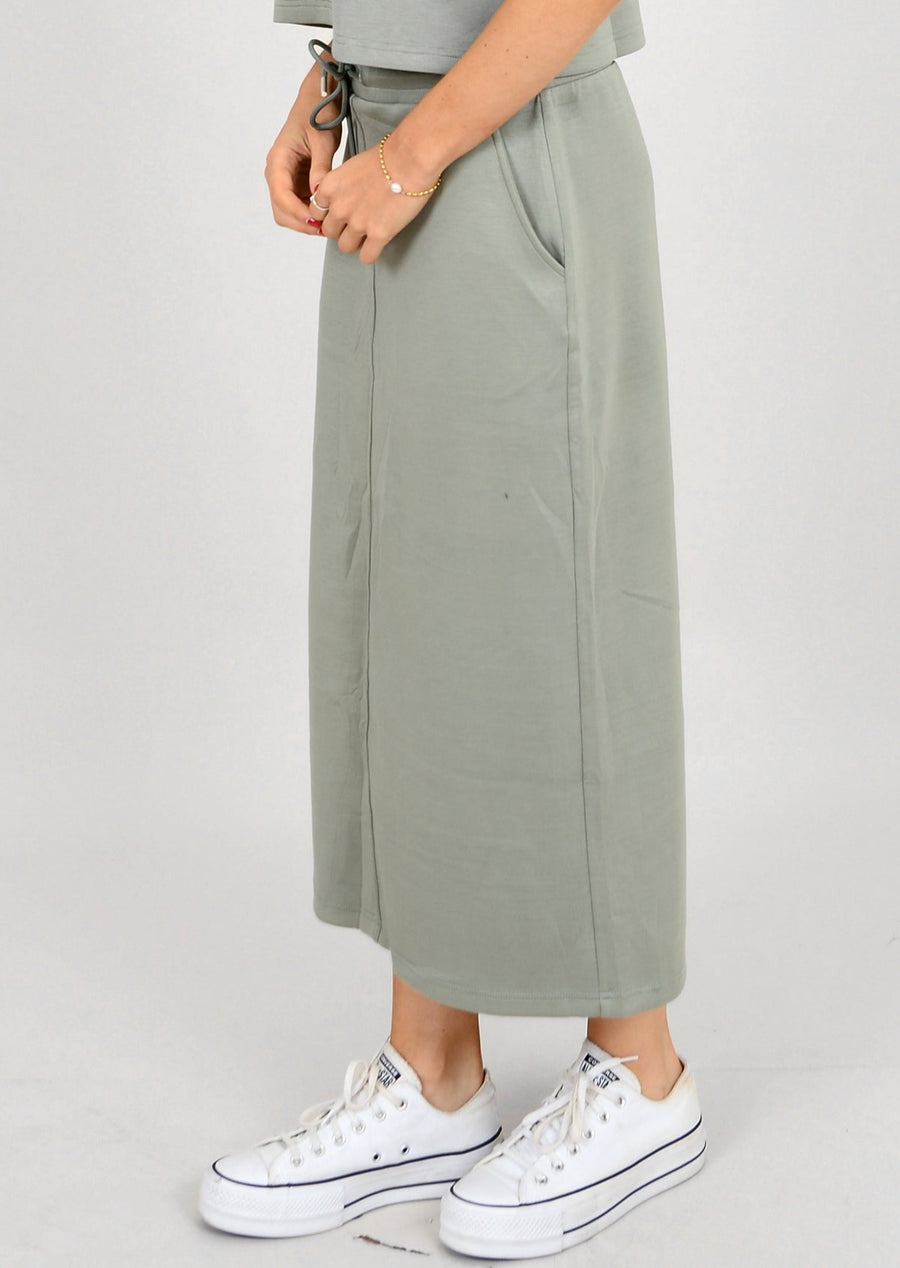 RD Style Savara Soft Knit Skirt Sage