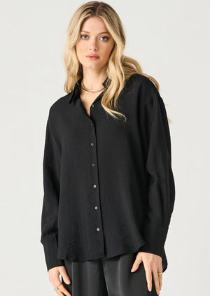 Black Tape Flowy Satin Blouse Black