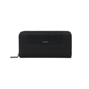 Pixie Mood Mae Zip Wallet Black Pebbled