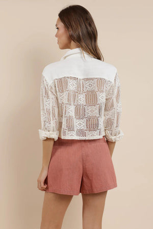 Sage the Label Summer Lovin Crochet Jacket Ivory