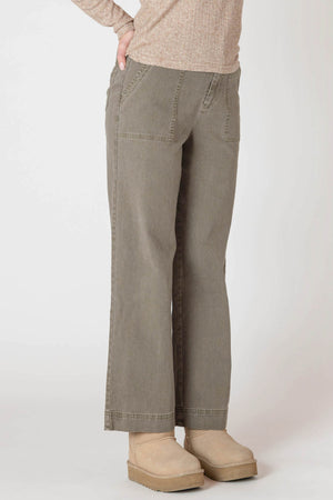 Room 34 Straight Leg Pant Army Green