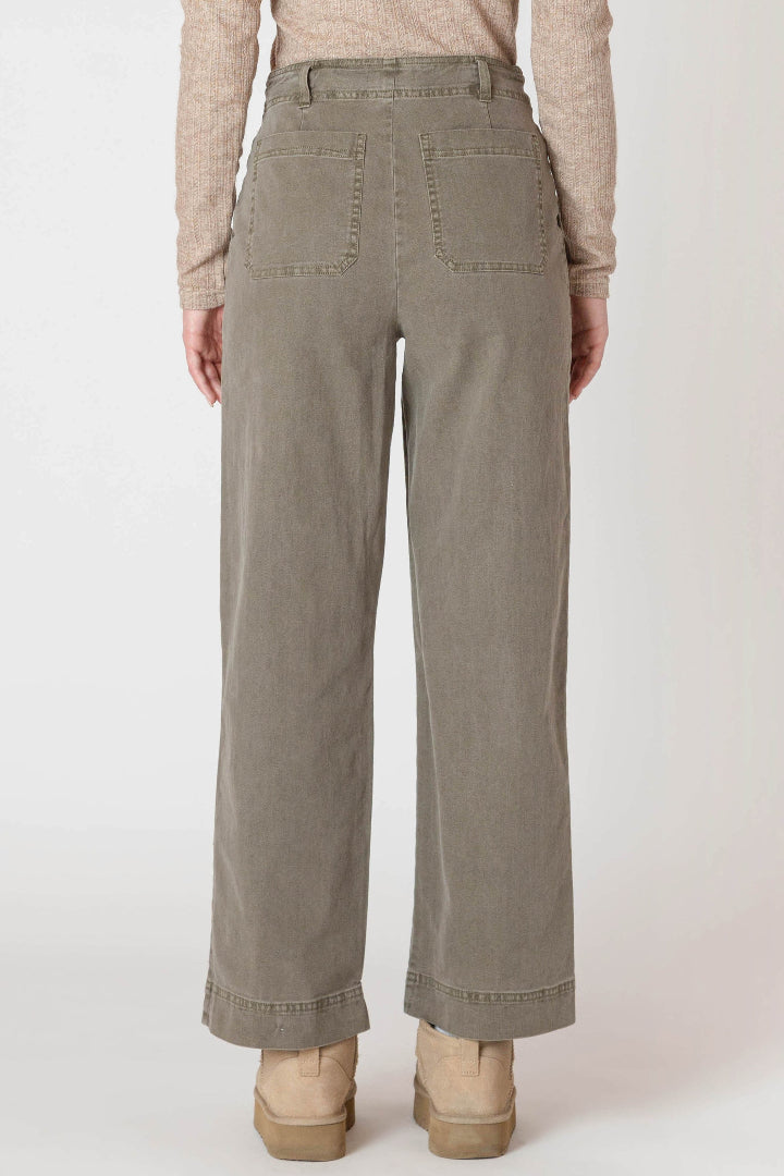 Room 34 Straight Leg Pant Army Green