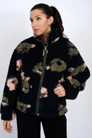 RD Style Whistler Sherpa Zip Front Jacket Green