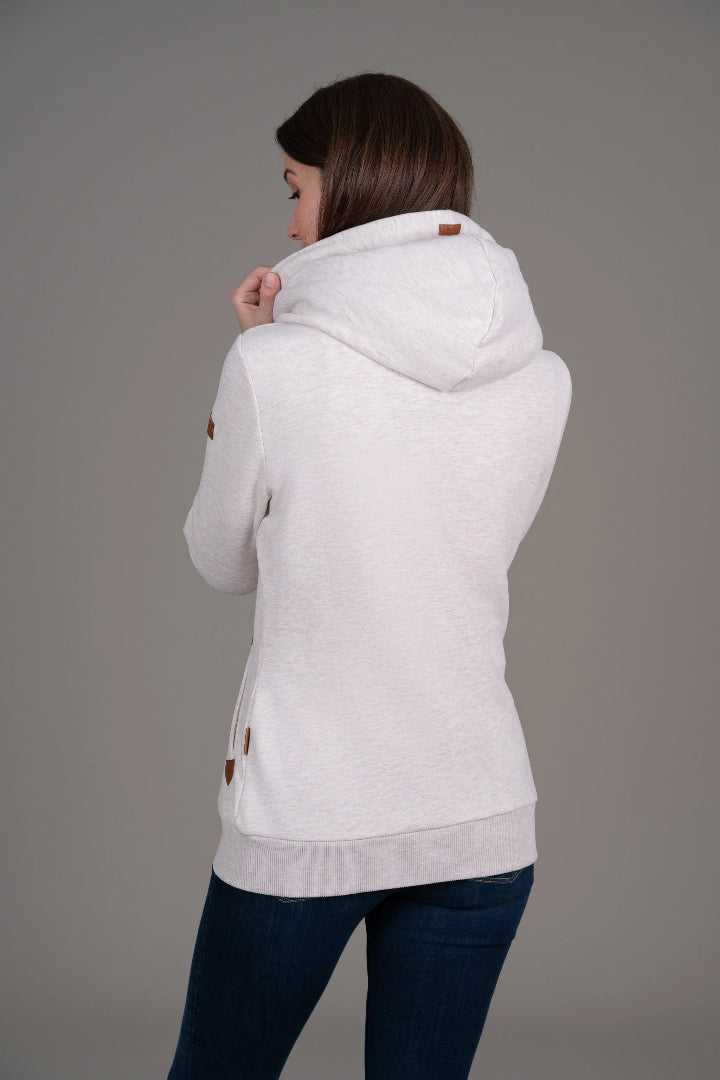 Wanakome Full Zip Hoodie Athena Heather Oatmeal