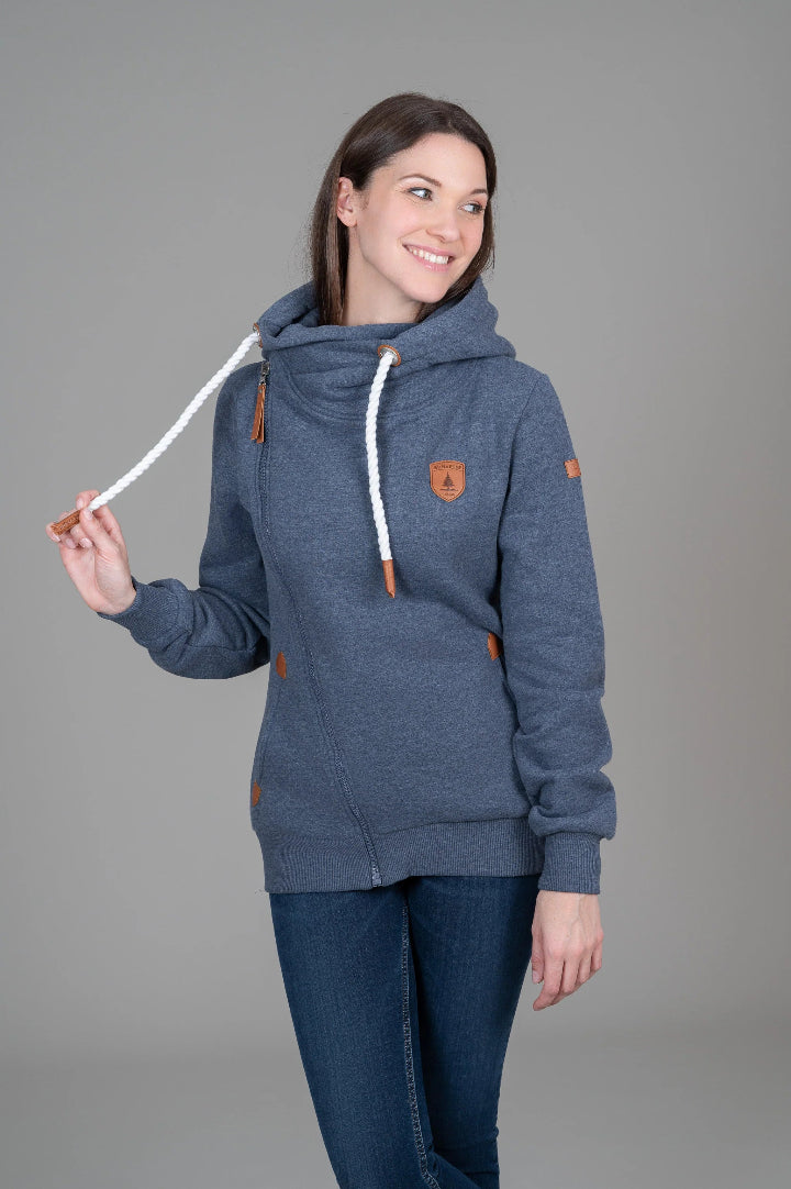 Wanakome Athena Asymetric Hoodie Navy