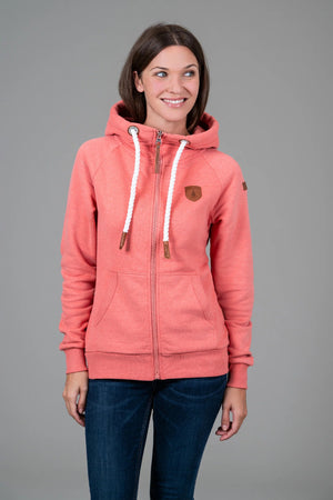 Wanakome Full Zip Hoodie Hera Coral Pink