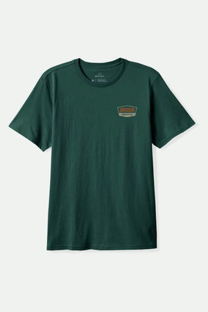 Brixton Regal S/S Standard Shirt Deep Emerald/Rust/Sand