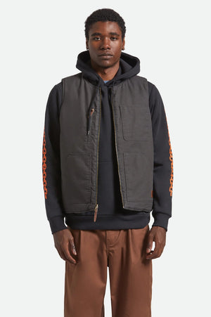 Brixton Builders Abraham Reversible Vest Bark Camo