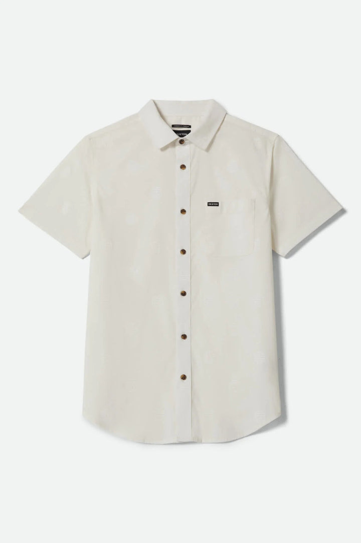 Brixton Charter Print S/S Woven Off White Geo