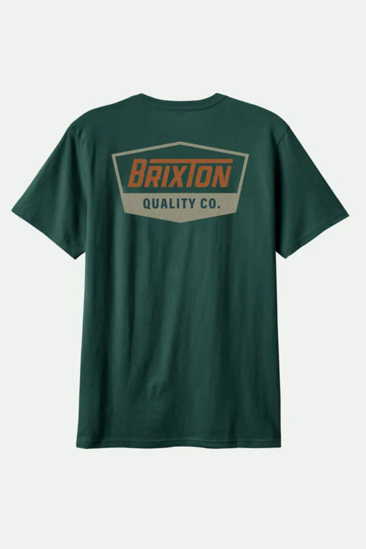 Brixton Regal S/S Standard Shirt Deep Emerald/Rust/Sand