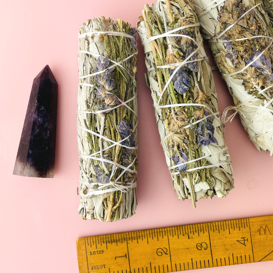 Lavender + White Sage Energy Clearing Smudge Stick