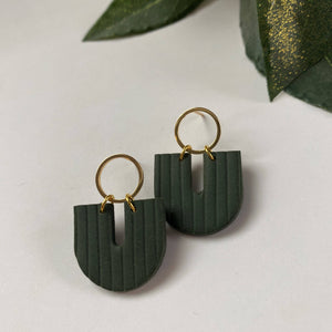 Amelia | Green Clay Earrings