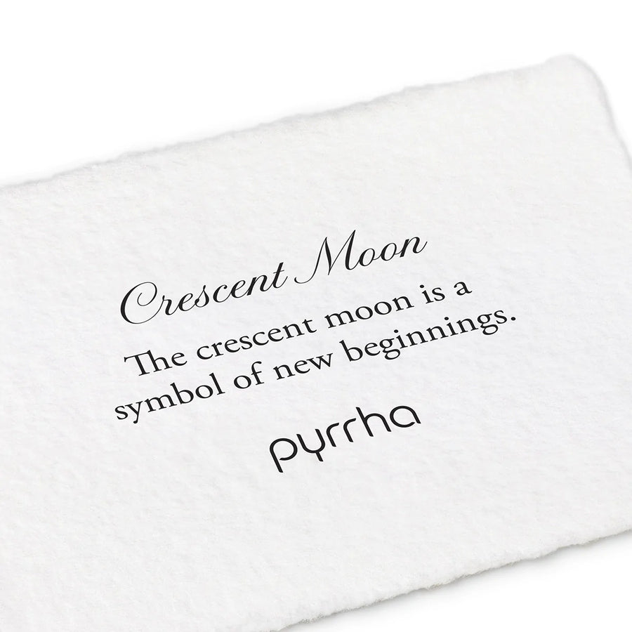 Pyrrha Crescent Moon Symbol Stud